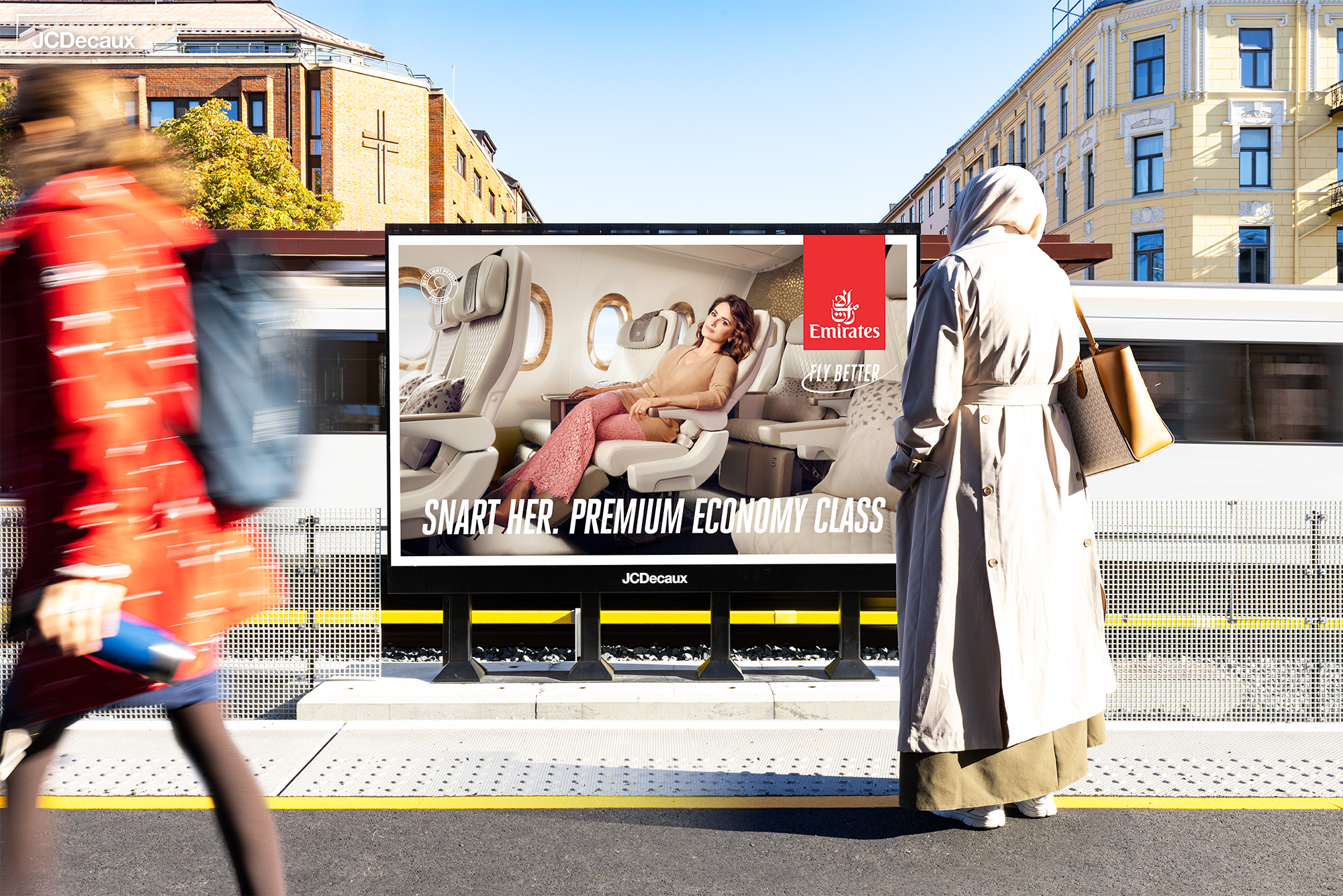 Sporveien-Tbane-Majorstuen-X-Track-2 X-Track Premiumskjerm på Majorstuen T-banestasjon.