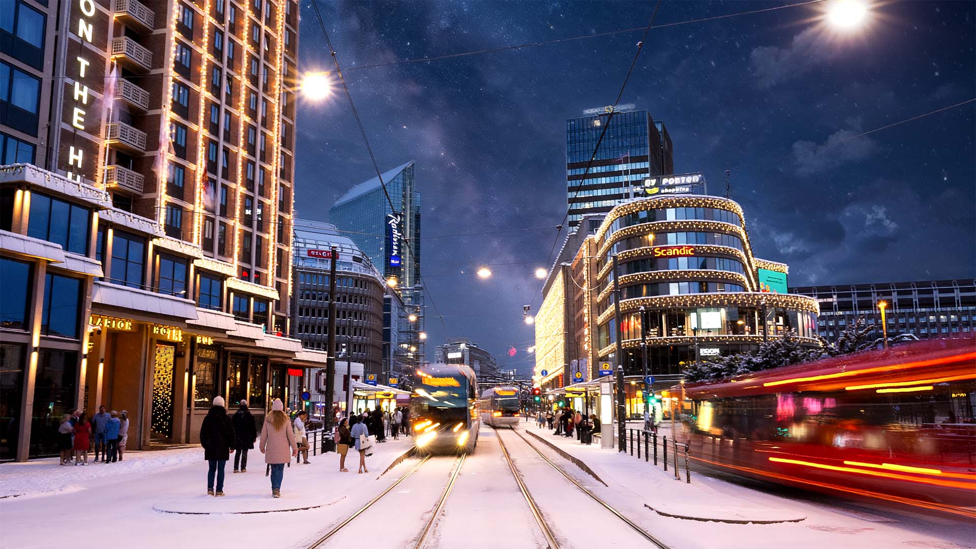 Vinterbilde-Jernbanetorget